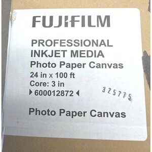 Fujifilm Professional Inkjet Media Photo Paper Canvas 600012872 24"x100 Foot